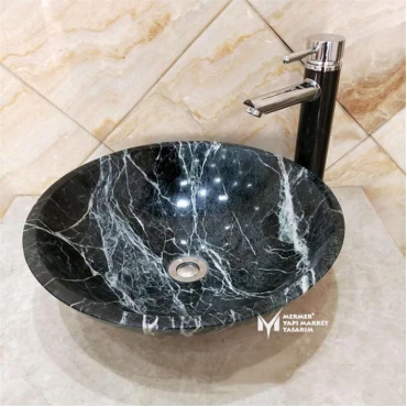 Toros Black Marble Bowl Washbasin