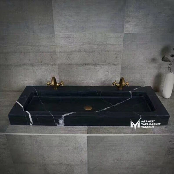 Toros Black One Piece Sink - With Double...