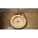 Travertine Flattened Curved Washbasin