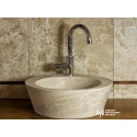 Travertine Faucet Outlet Thick Edge Bowl Washbasin