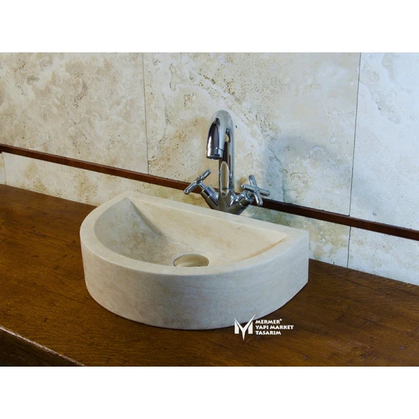Travertine D Design Mini Washbasin