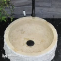 Travertine Design Split Face Washbasin