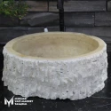 Travertine Design Split Face Washbasin