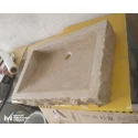 Travertine Split Face Outside Rectangular Sink