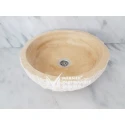 Travertine Split Face Outside Round Washbasin