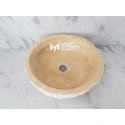 Travertine Split Face Outside Round Washbasin