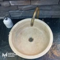 Travertine Scratch V Design Bowl Washbasin