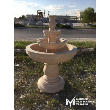 Travertine Large Footed Saloon Fountain
