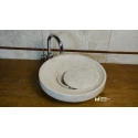 Travertine Hidden Drain Round Sink