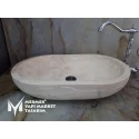 Travertine Oval Rectangular Sink