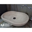 Travertine Oval Rectangular Sink