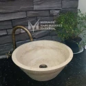 Travertine V Design Bowl Washbasin