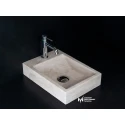 Travertine Side Faucet Square Sink