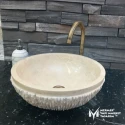 Travertine Special Design Round Washbasin