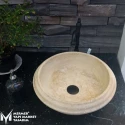 Travertine Special Design Round Washbasin