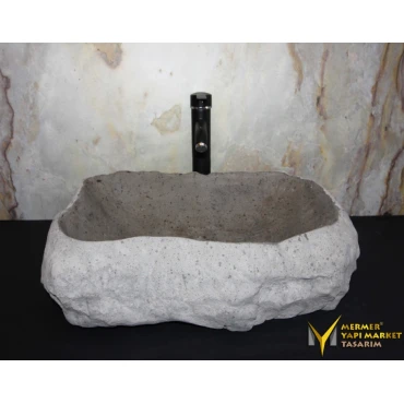Anthracite Basalt Natural Blast Washbasin
