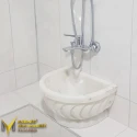 White Marble Moon D Design Hammam Sink