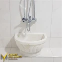 White Marble Moon D Design Hammam Sink