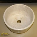 Beige Marble Perforated Deep Design Hammam Sink