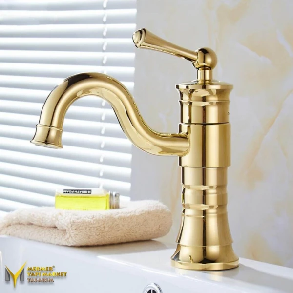 Gold Plated Short Mixer Faucet