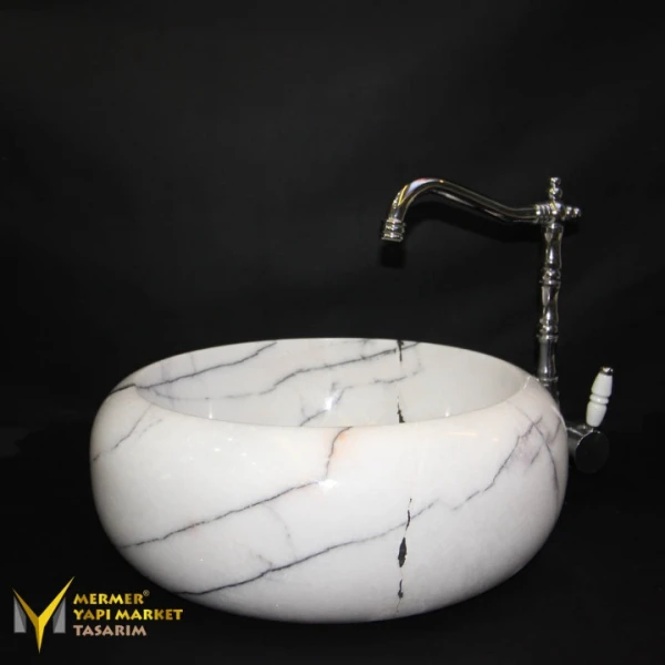 Lilac Marble Cambered Washbasin - Outlet