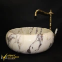 Violet Marble Curved Washbasin