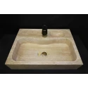 Travertine Kitchen Sink - With Soap Dish Side and Faucet Hole