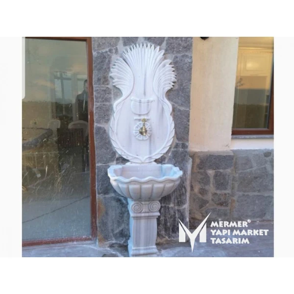 Marmara Strpied Marble Special Design Fountain