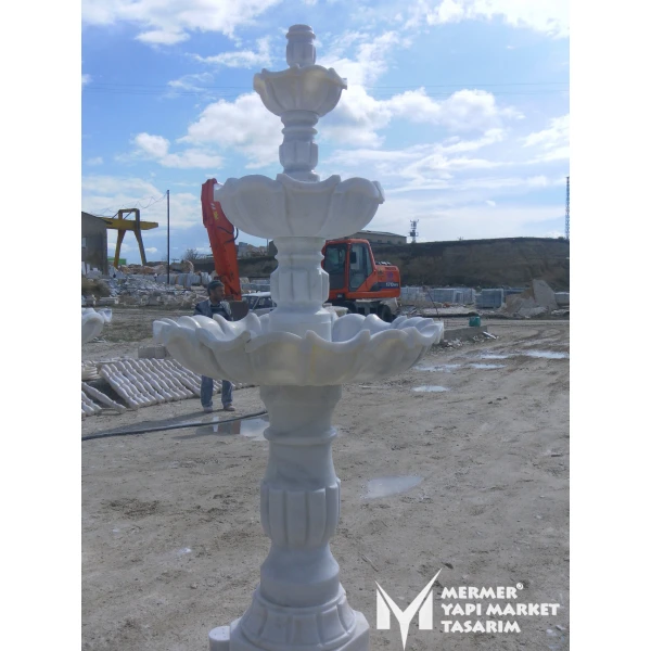 White Marble Cavity Embroidered Pool Spr...