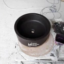 Basalt Black Roll Washbasin