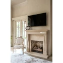 Travertine Striped Detailed Fireplace
