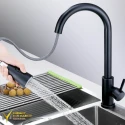 Sprinkler Black Kitchen Sink Faucet - With Hose