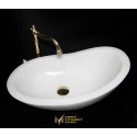 Crystal White Gondola Design Wash Basin