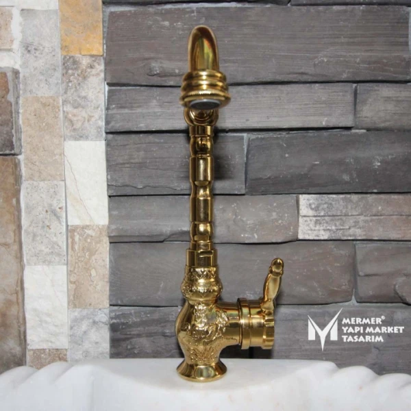 Gold Embroidered Sink Faucet